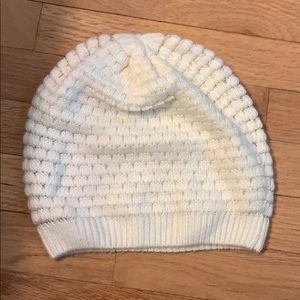 White knit hat